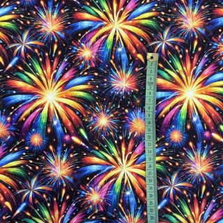 Teplákovina Fire works design D digital print