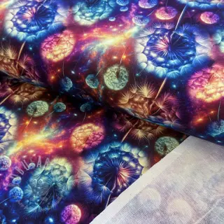 Triko Fantasy flowers design A digital print