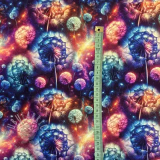 Triko Fantasy flowers design A digital print