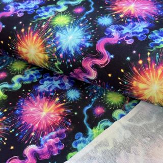 Tkanina za trenirke Fire works design C digital print