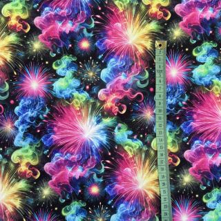 Tkanina za trenirke Fire works design A digital print