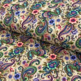 Pletena tkanina Paisley woody design B digital print
