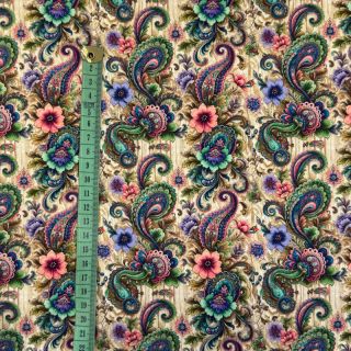Pletena tkanina Paisley woody design B digital print