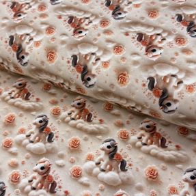 Pletena tkanina Pretty Horses design C digital print