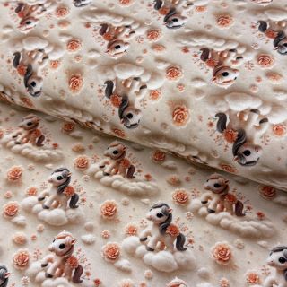 Pletena tkanina Pretty Horses design C digital print