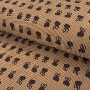 Rebrasti pamuk STRETCH Small bunny design C
