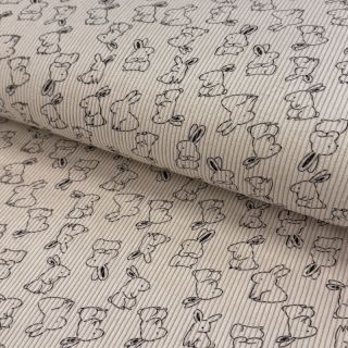 Rebrasti pamuk STRETCH Small bunny design A
