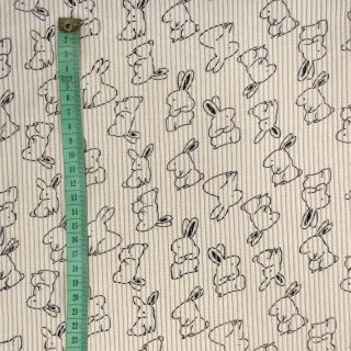 Rebrasti pamuk STRETCH Small bunny design A