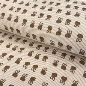 Rebrasti pamuk STRETCH Small bunny design D
