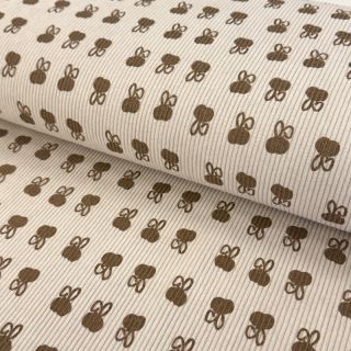 Rebrasti pamuk STRETCH Small bunny design D