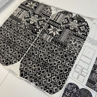 Tkanina za trenirke Winter knit PANEL SET FOR ADULTS digital print