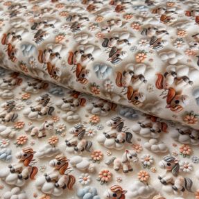 Pletena tkanina Pretty Horses design D digital print