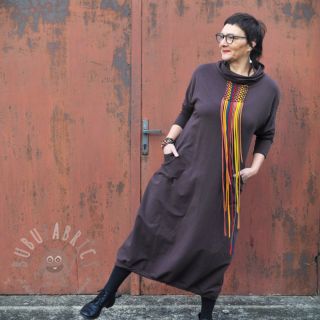 Triko materijal čupav JOGGING dark brown