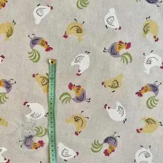 Dekorativna tkanina Linenlook Rooster And Chick