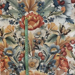 Dekorativna tkanina premium Linenlook Bloom Fruit Paradise digital print