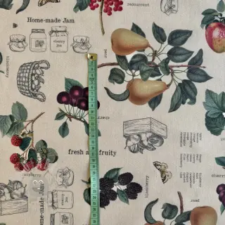 Dekorativna tkanina premium Linenlook Redfruit Jam Recipe digital print