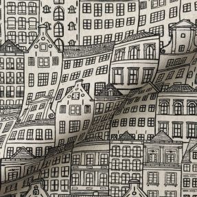 Dekorativna tkanina Linenlook Townhouse Fine Line
