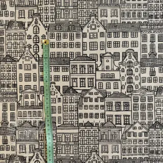 Dekorativna tkanina Linenlook Townhouse Fine Line