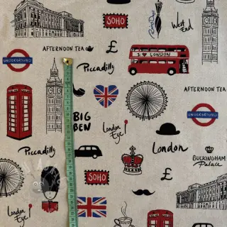 Dekorativna tkanina Linenlook London Icon City