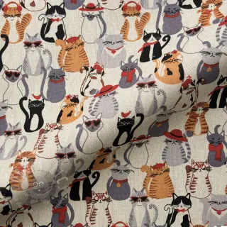 Dekorativna tkanina Linenlook Cat Dress Up