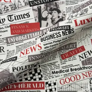 Dekorativna tkanina premium Newspaper Headlines