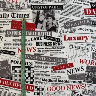 Dekorativna tkanina premium Newspaper Headlines