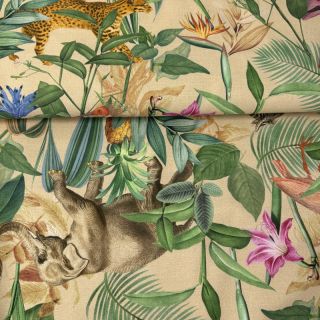 Dekorativna tkanina premium Tropical Jungle Dream digital print