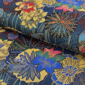 Dekorativna tkanina jacquard Opium allover bleu