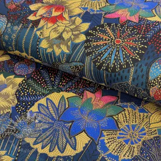 Dekorativna tkanina jacquard Opium allover bleu
