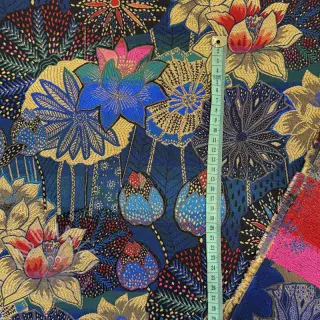 Dekorativna tkanina jacquard Opium allover bleu