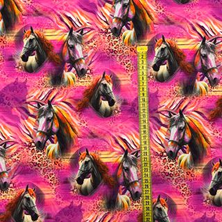 Pletenina Fancy Horses PANEL digital print