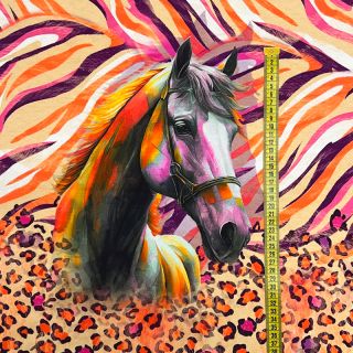 Pletenina Fancy Horses PANEL digital print