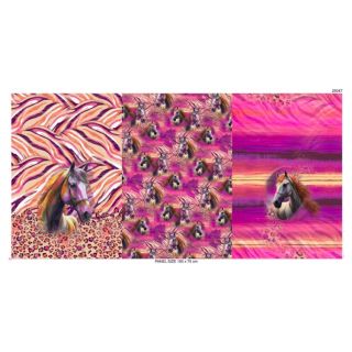 Pletenina Fancy Horses PANEL digital print