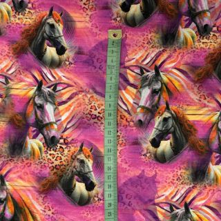 Pletenina Fancy Horses digital print