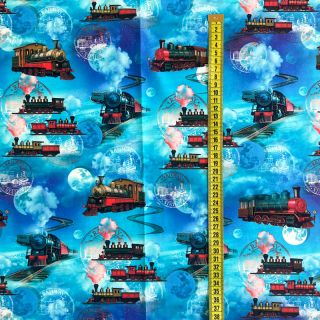 Pletenina Sky Train PANEL digital print