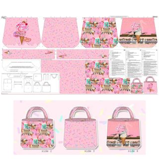 Dekorativna tkanina KIDS BAG Pink dinner panel