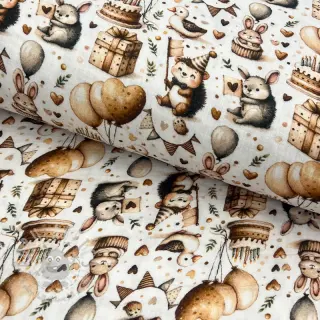 Tetra Tkanina/Muslin Cuties design D digital print