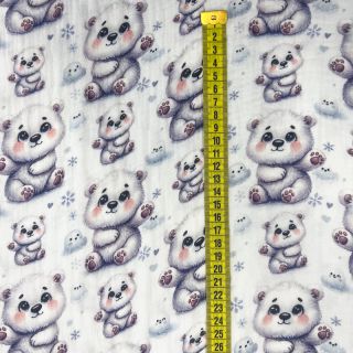 Dvostruka gaza/muslin Little friends design A digital print