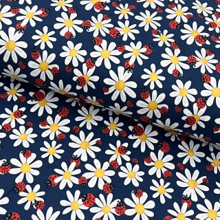Úplet Baby Ladybug navy digital print