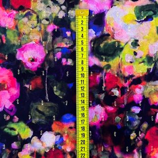 Viskoza LUREX Abstract navy digital print