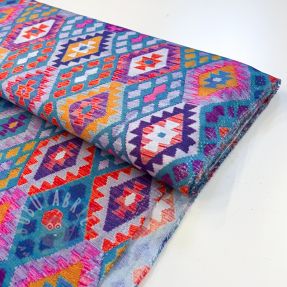 Viskoza RADIANCE Geometric petrol digital print