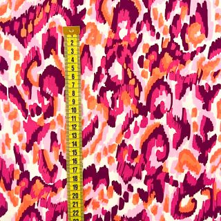 Viskoza STRETCH Ikat fuchsia