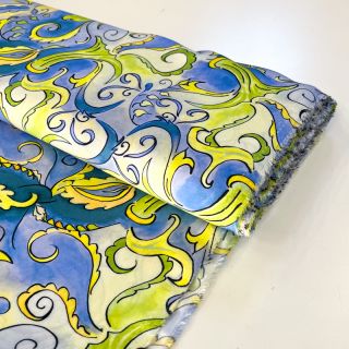 Viskóza RADIANCE Abstract paisley blue digital print