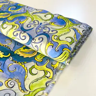 Viskoza RADIANCE Abstract paisley blue digital print