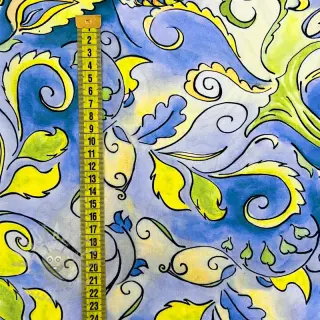 Viskoza RADIANCE Abstract paisley blue digital print