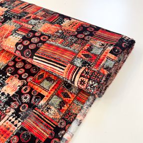 Viskoza RADIANCE Patchwork geometric digital print