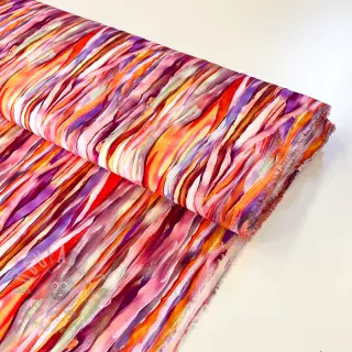 Viskoza RADIANCE Abstract stripes pink digital print