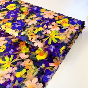 Viskoza RADIANCE Cornelia flowers purple digital print