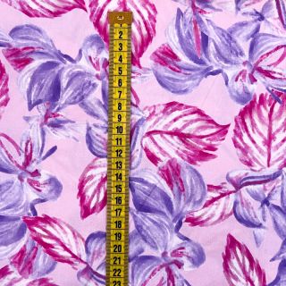 Viskoza RADIANCE Anabella leaves pink digital print