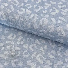 JEANS JACQUARD Animal skin light blue